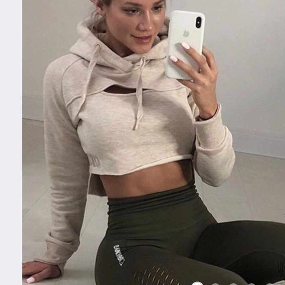 Gymshark sea foam Raw Edge hoodie S